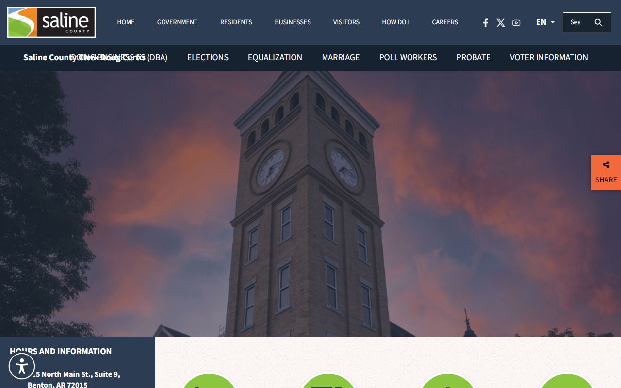 Benton Saline County Clerk office marriage license records