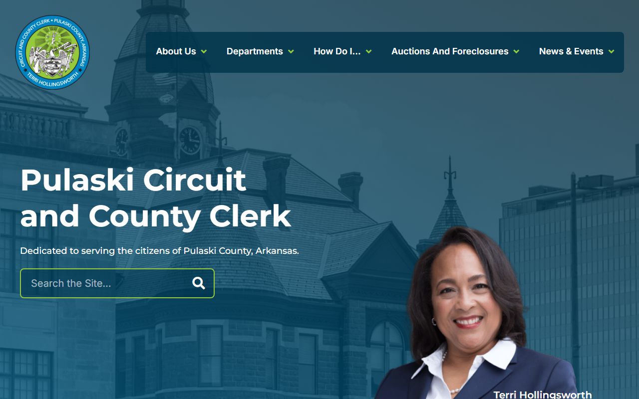 Jacksonville Arkansas Pulaski County Circuit Clerk main site marriage license