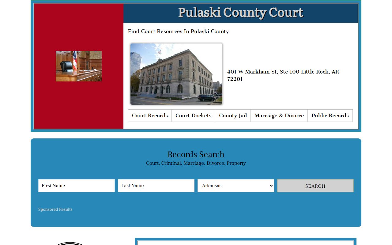 Maumelle Pulaski County court system marriage license related