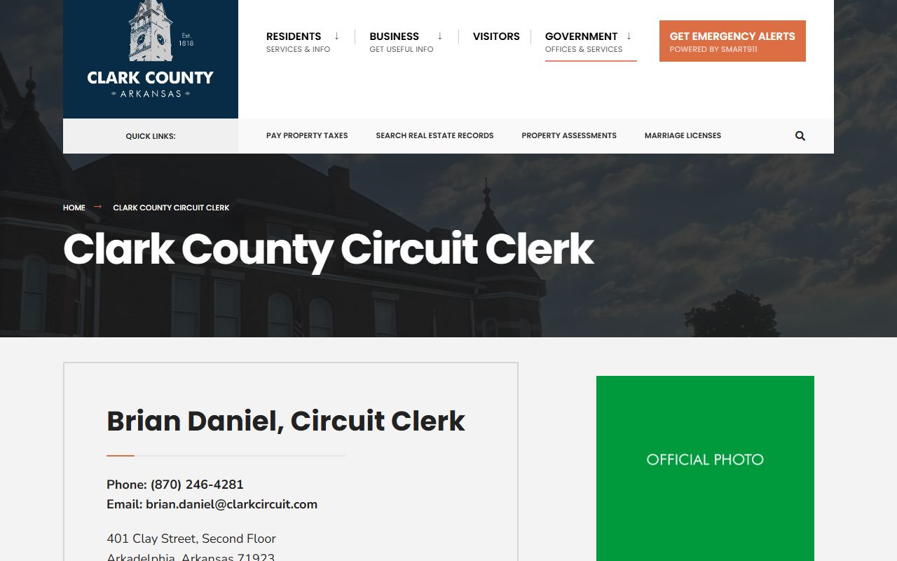 Clark County Arkansas Circuit Clerk marriage license related records
