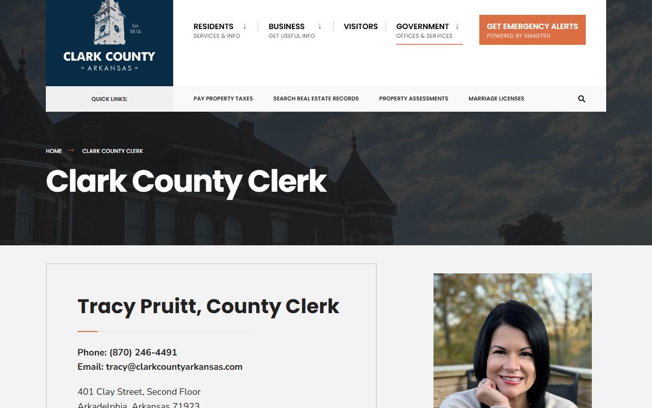 Clark County Arkansas marriage license records clerk page