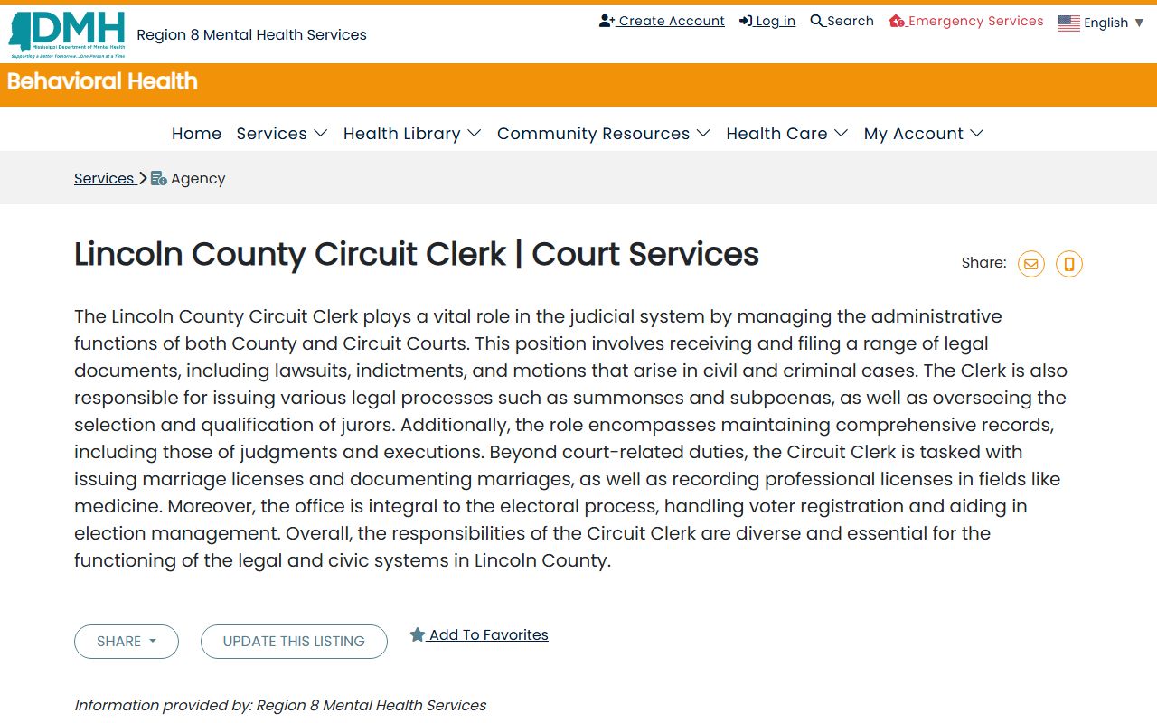 Lincoln County Arkansas Circuit Clerk court services