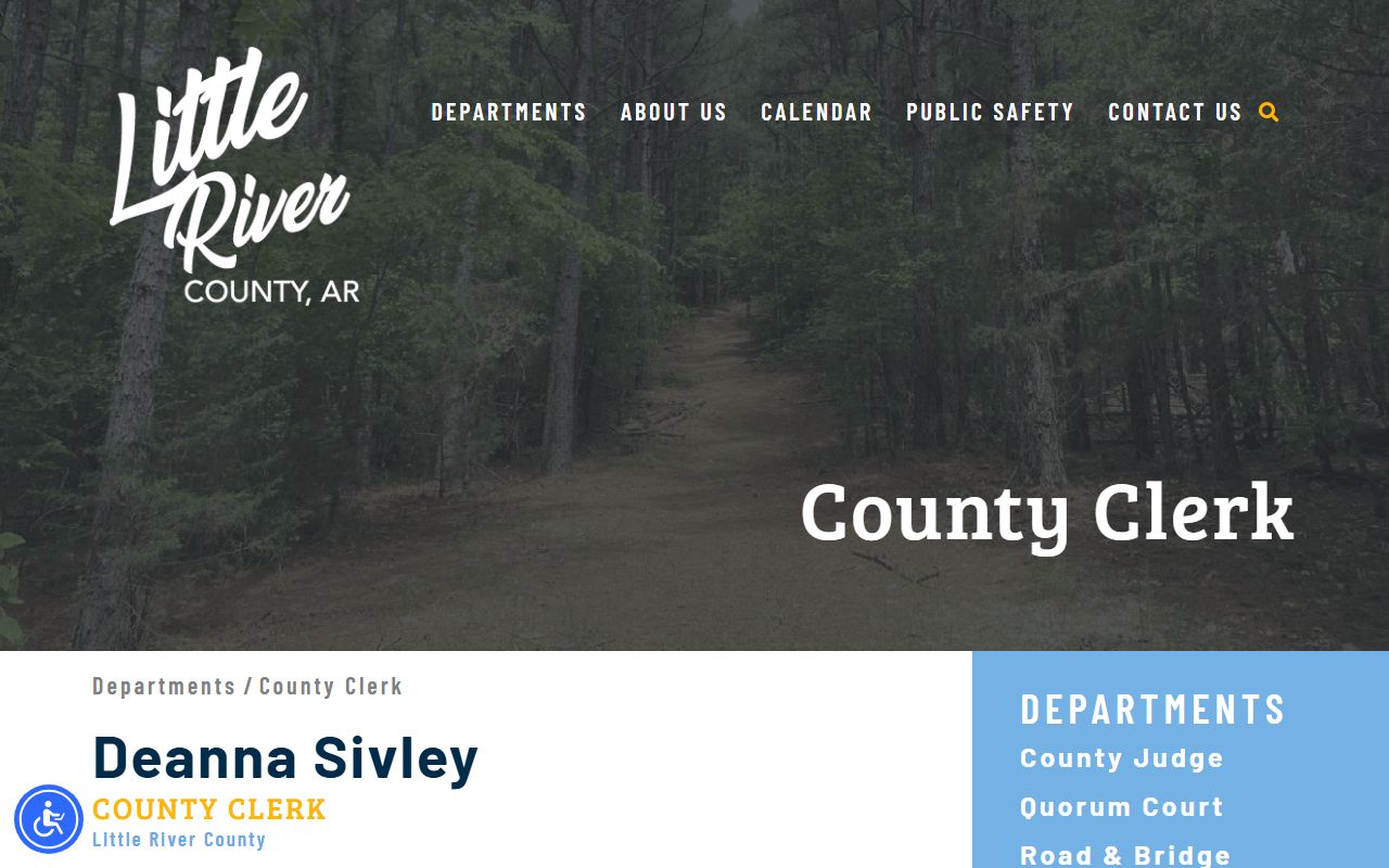 Little River County Clerk marriage license page