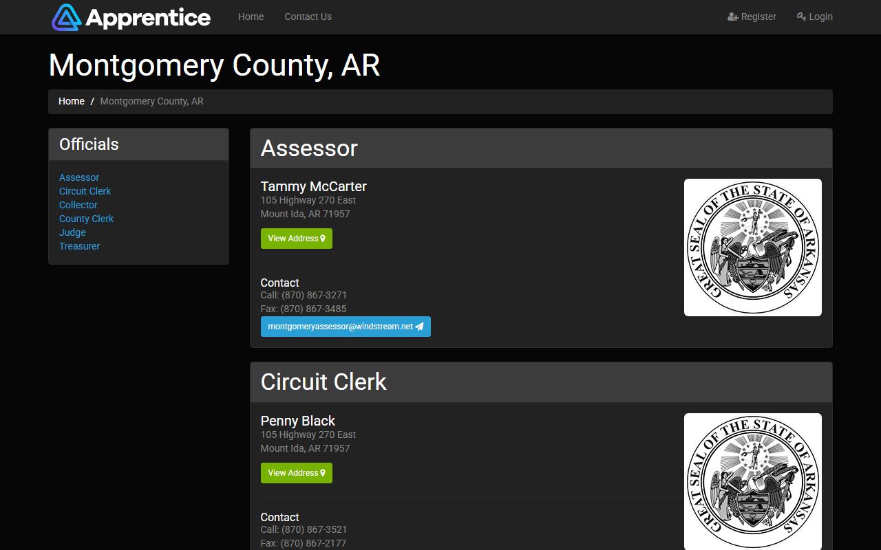 Montgomery County AR online services