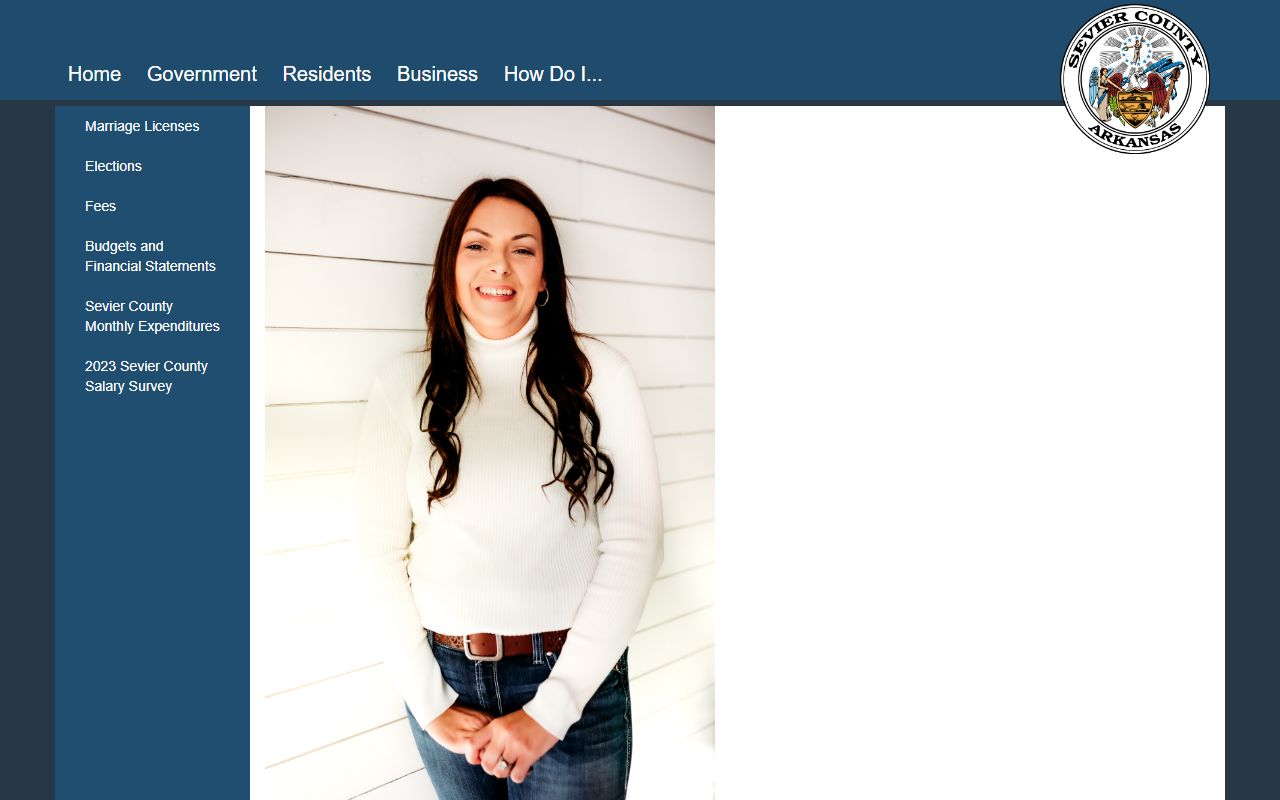 Sevier County Arkansas County Clerk marriage license page