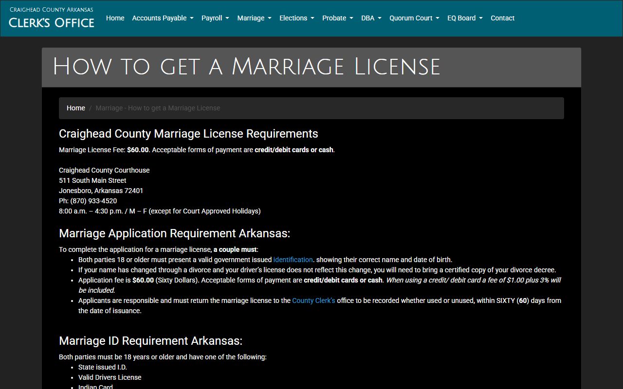 How to get an Arkansas marriage license step by step